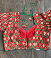 Designer Blouse - Red Green