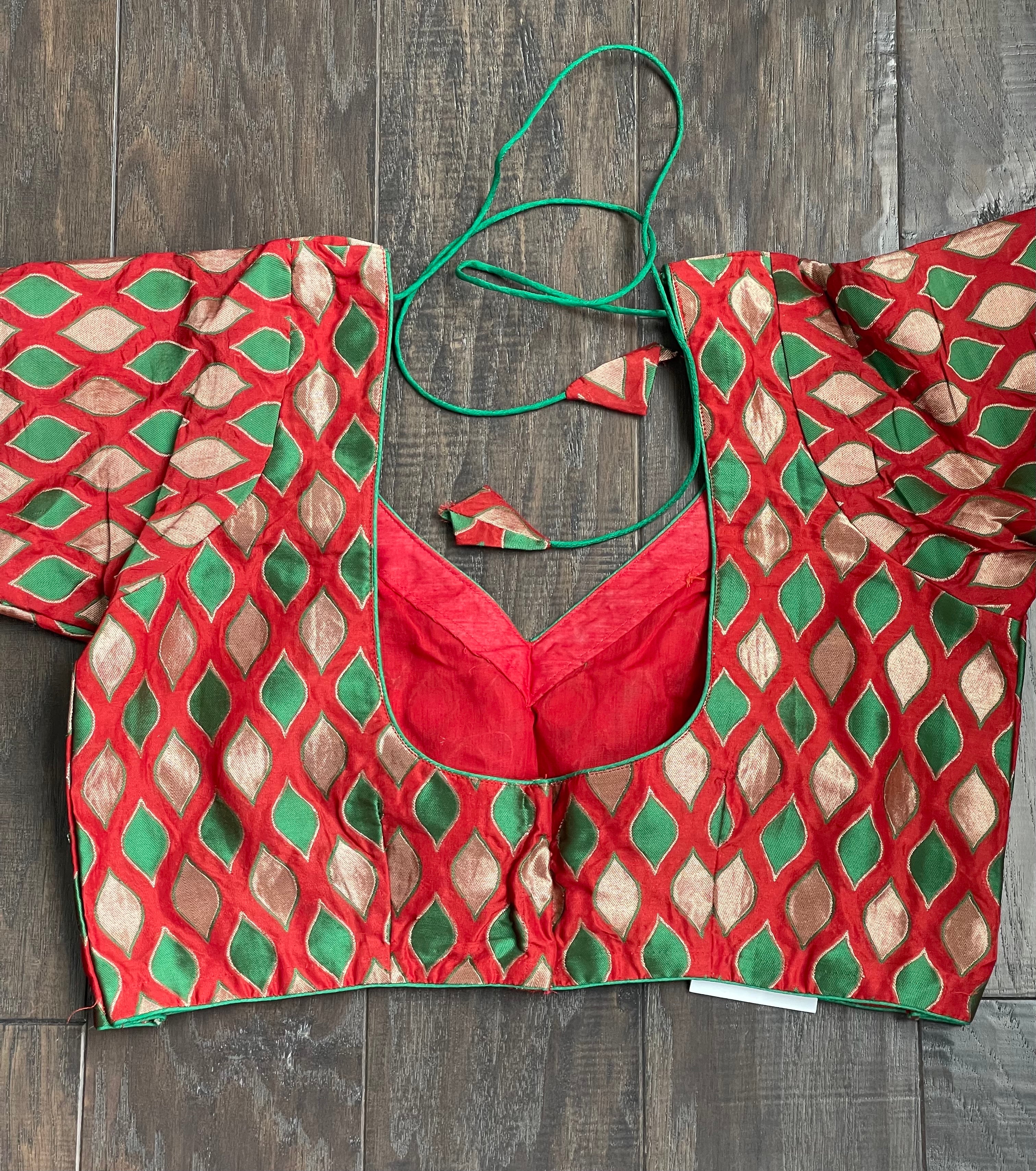 Designer Blouse - Red Green