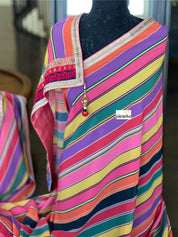 Georgette Designer Inspired Drape - Pink Yellow Purple