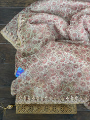 Designer Inspired Organza - Kalamkari Printed