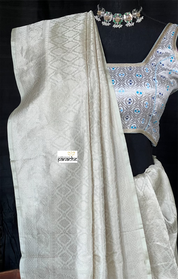 Pure Silk Brocade Kadhua Banarasi - Pale Pista Green