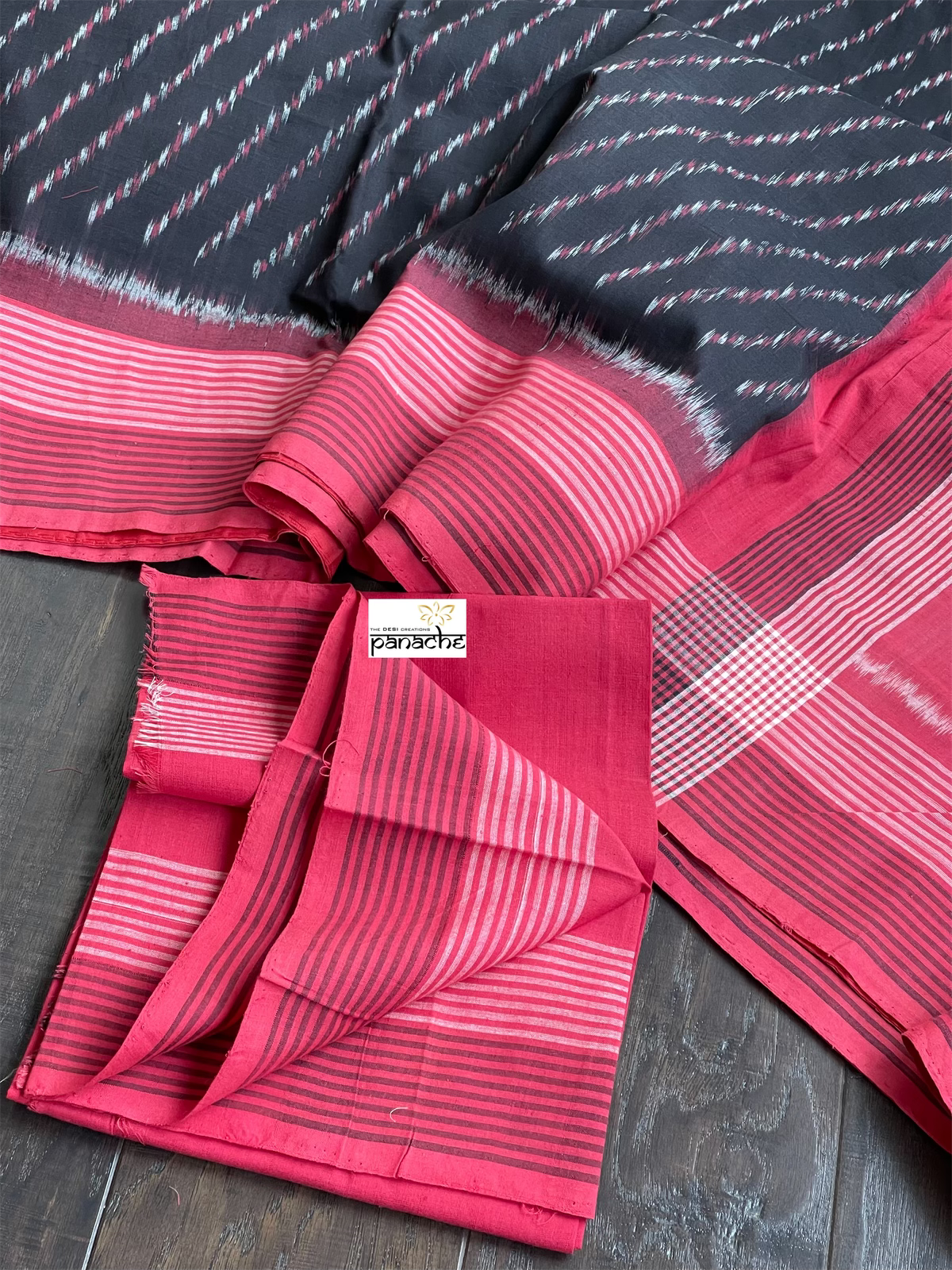 Pure Telia Cotton  - Black Red