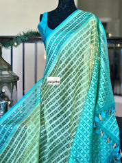 Organza Silk Banarasi - Pista Green Firozi