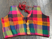 Designer Blouse - Multicolor Checks