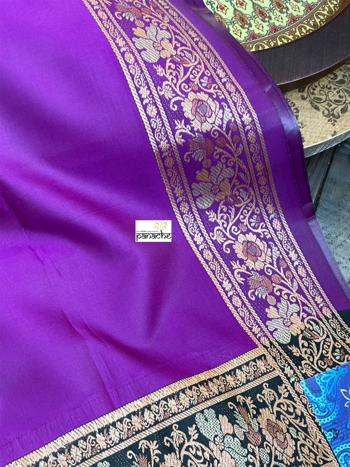 Soft Silk Woven - Purple Black