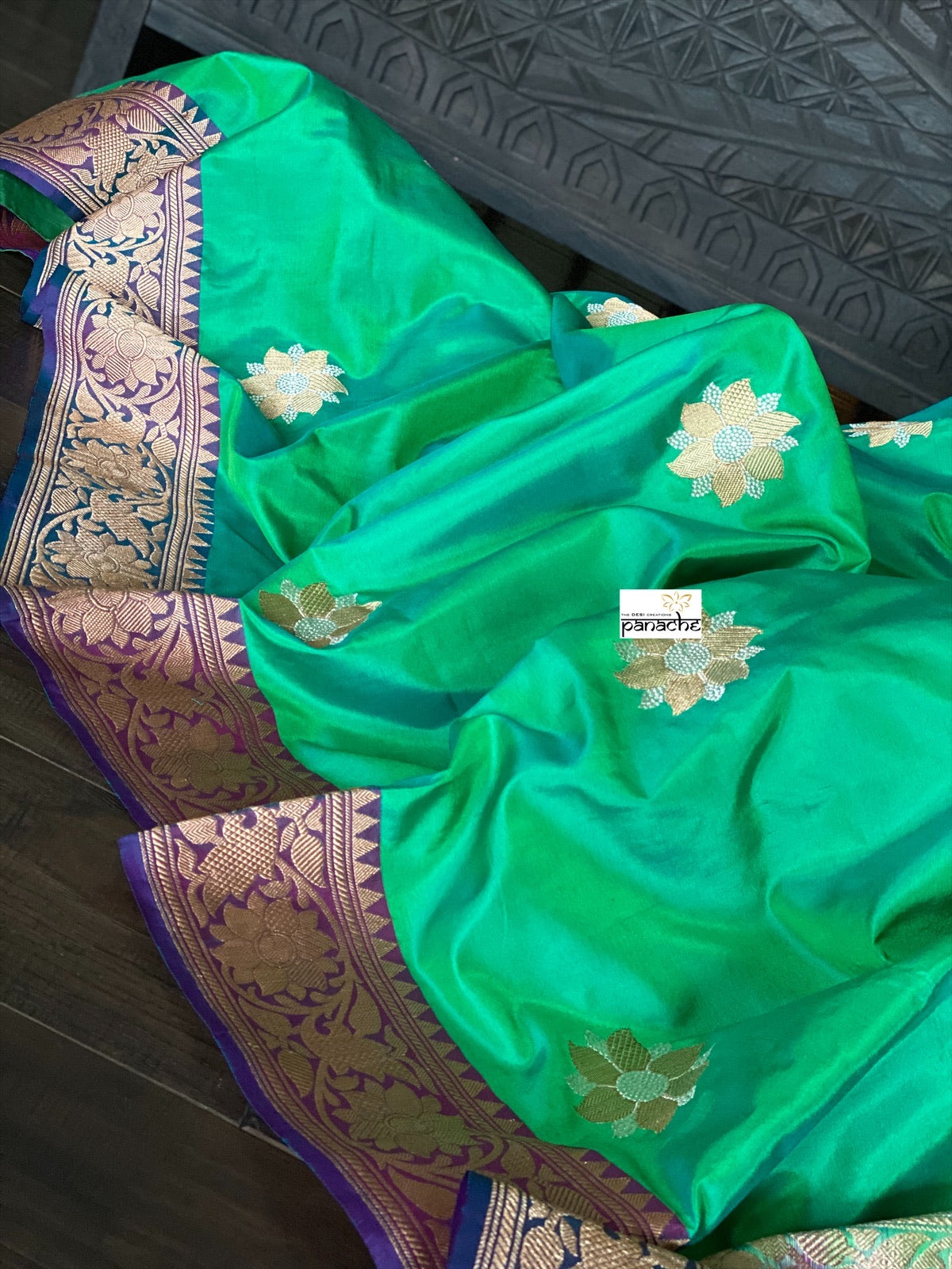 Pure Silk Banarasi - Sea Green Kadwa Woven