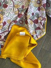Designer Maslin Kalamkari - Light Pink Yellow