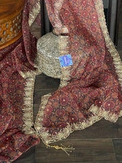 Designer Inspired Organza - Kalamkari Cutdana