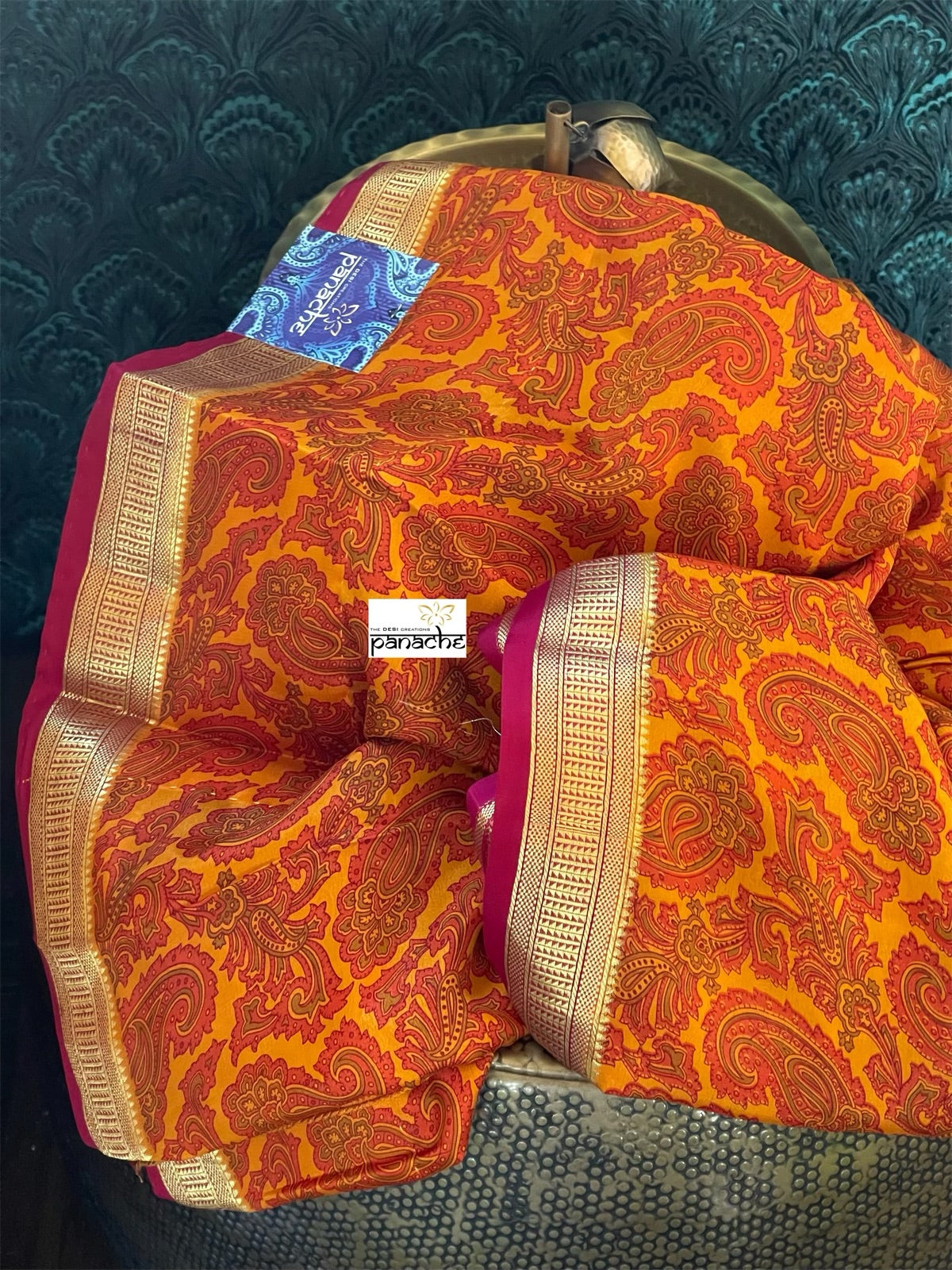 Pure Mysore Silk - Mustard Yellow Orange
