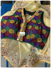 Designer Blouse - Black Yellow Multi color