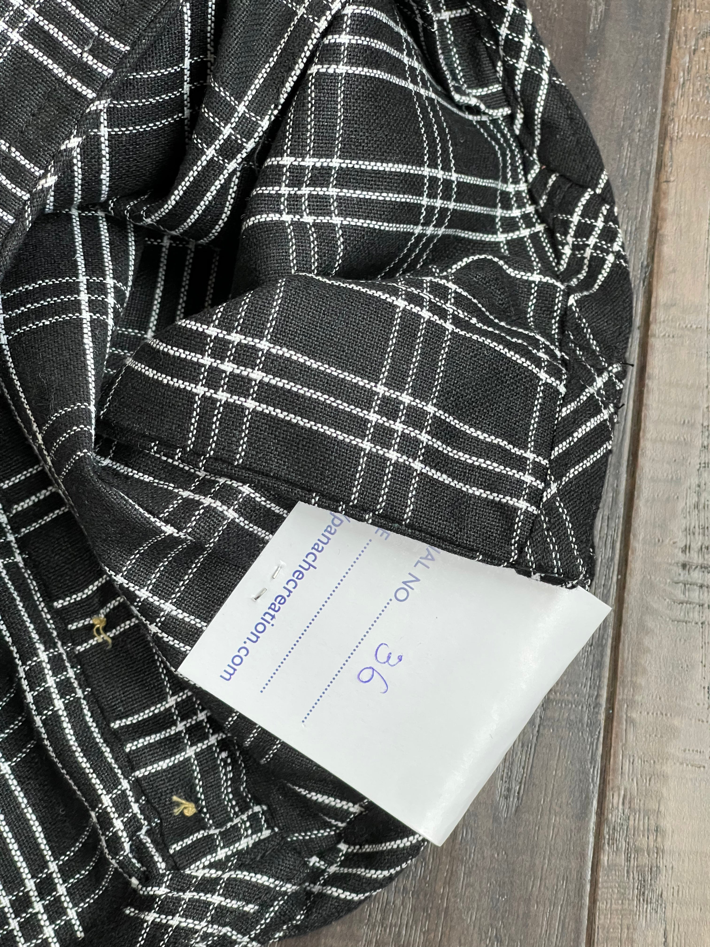 Designer Blouse - Black Checkered
