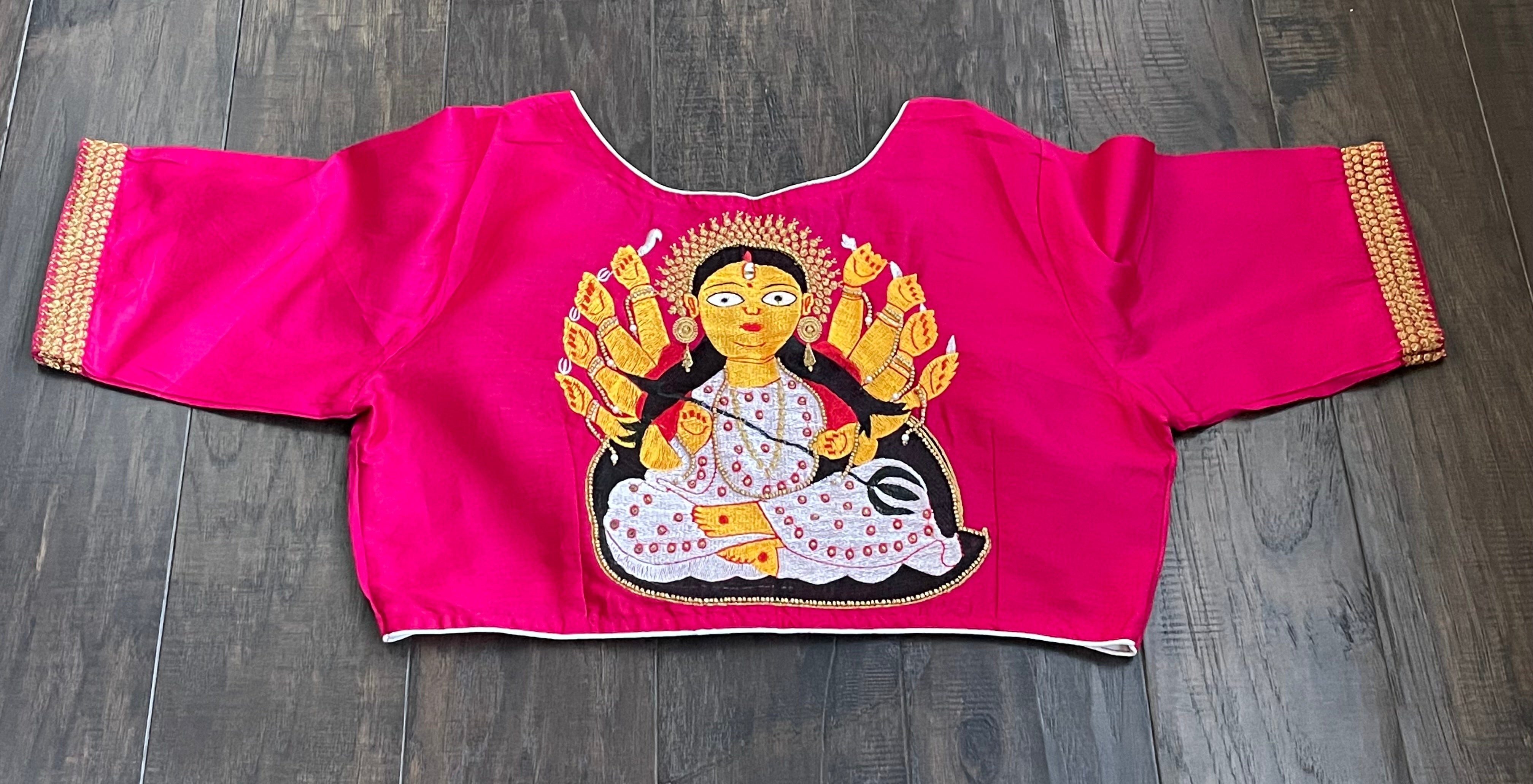 Designer Blouse - Pink Ma Durga