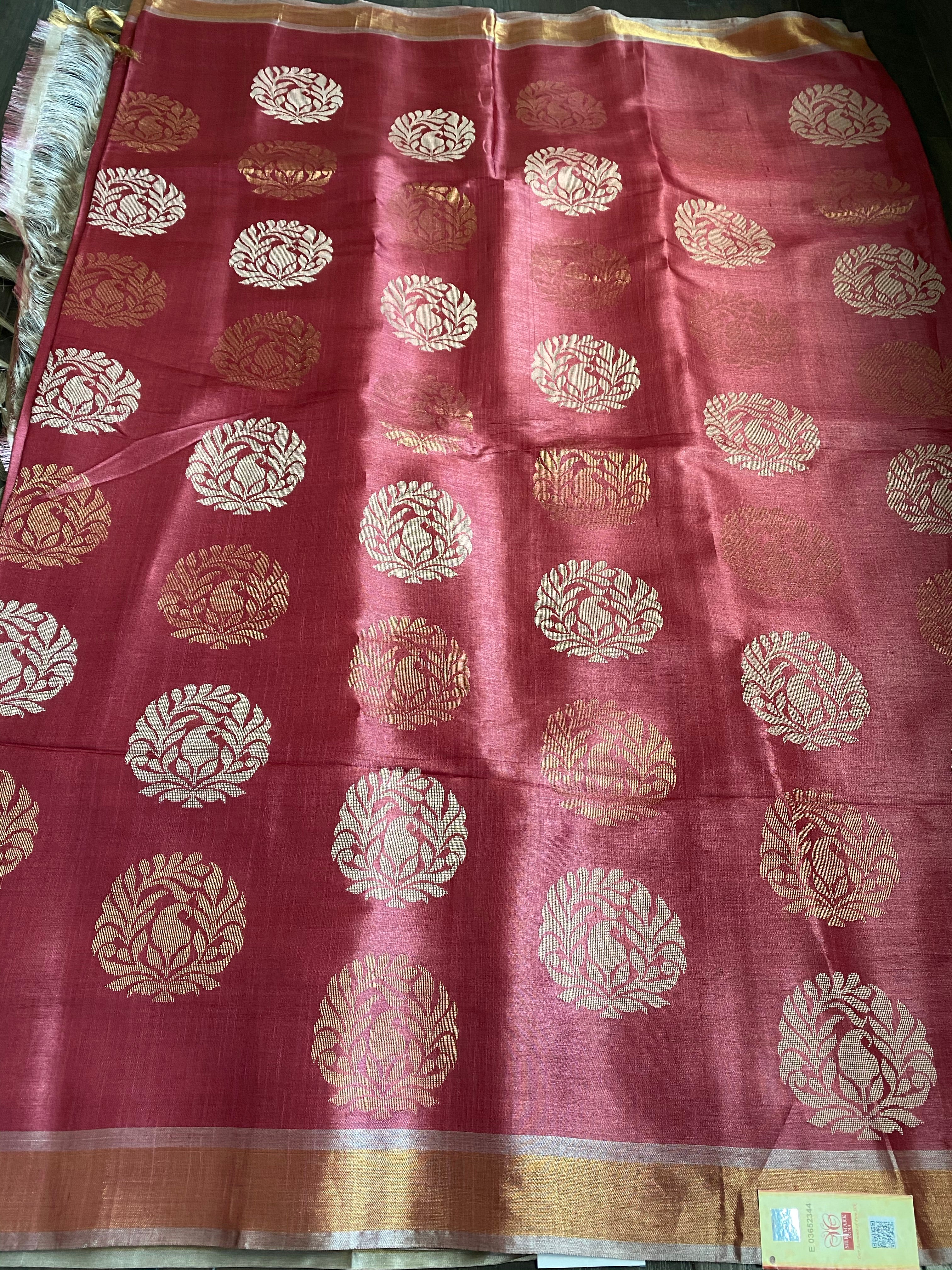 Tussar Silk - Wine Magenta Woven