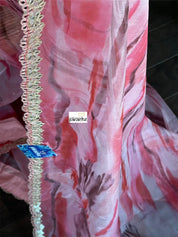 Designer Organza - Pink Tie-Dye