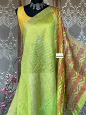 Matka Silk - Green Zari Woven
