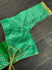 Designer Blouse - Green Banarasi Motifs