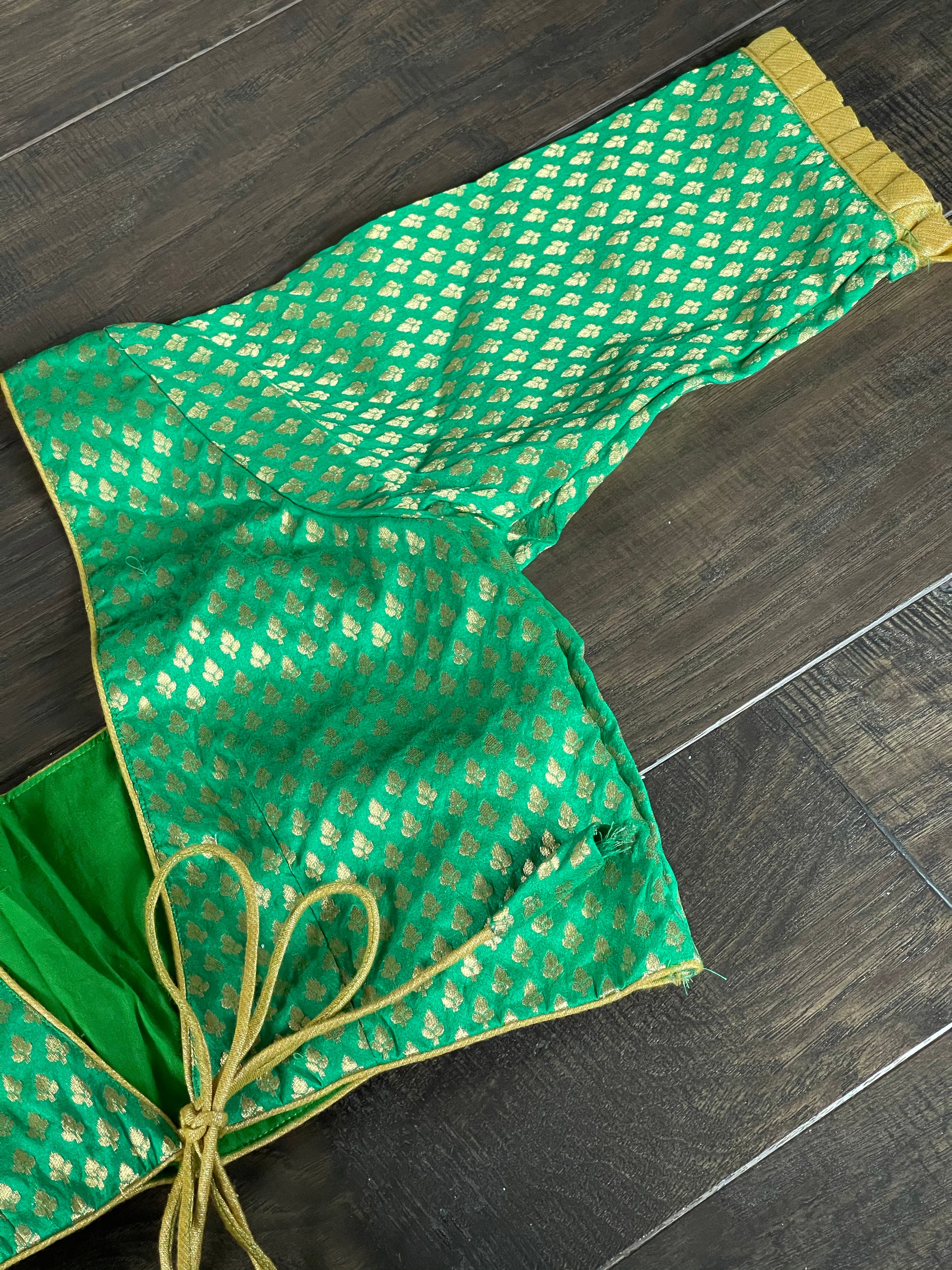 Designer Blouse - Green Banarasi Motifs
