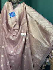 Khaddi Tussar Banarasi -  Dusty Pink