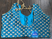 Designer Blouse - Blue Zari Brocade