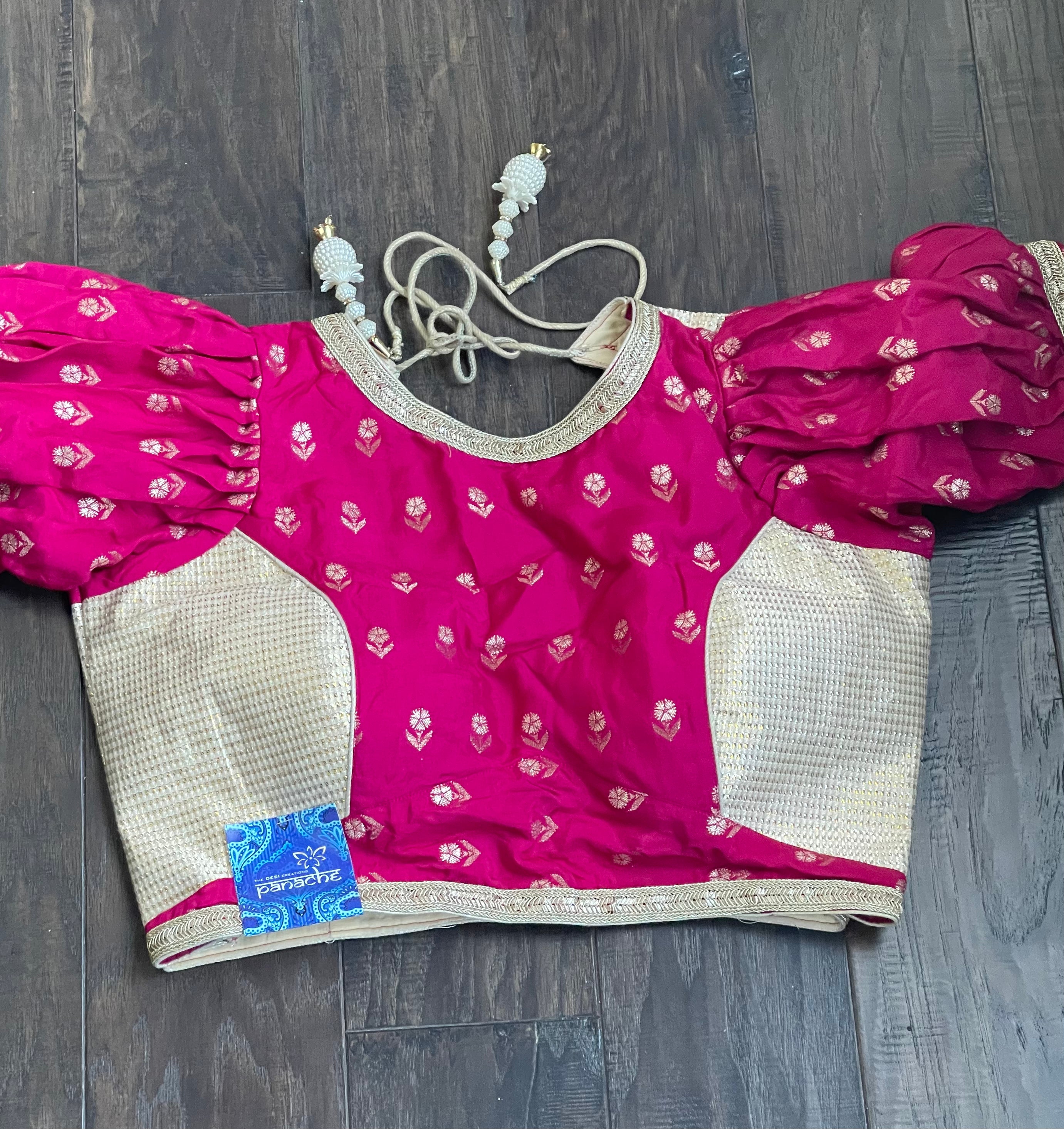 Designer Blouse - Magenta Golden
