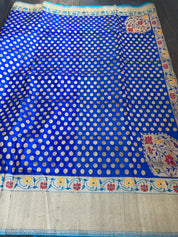 Organza Silk Banarasi - Royal Blue Paithani Woven