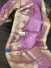 Tassur Silk By Malmal Cotton Banarasi - Lavender Meenakari Kadwa Zari Woven
