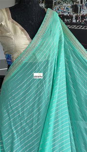 Designer Georgette - Sea Green Embroidered