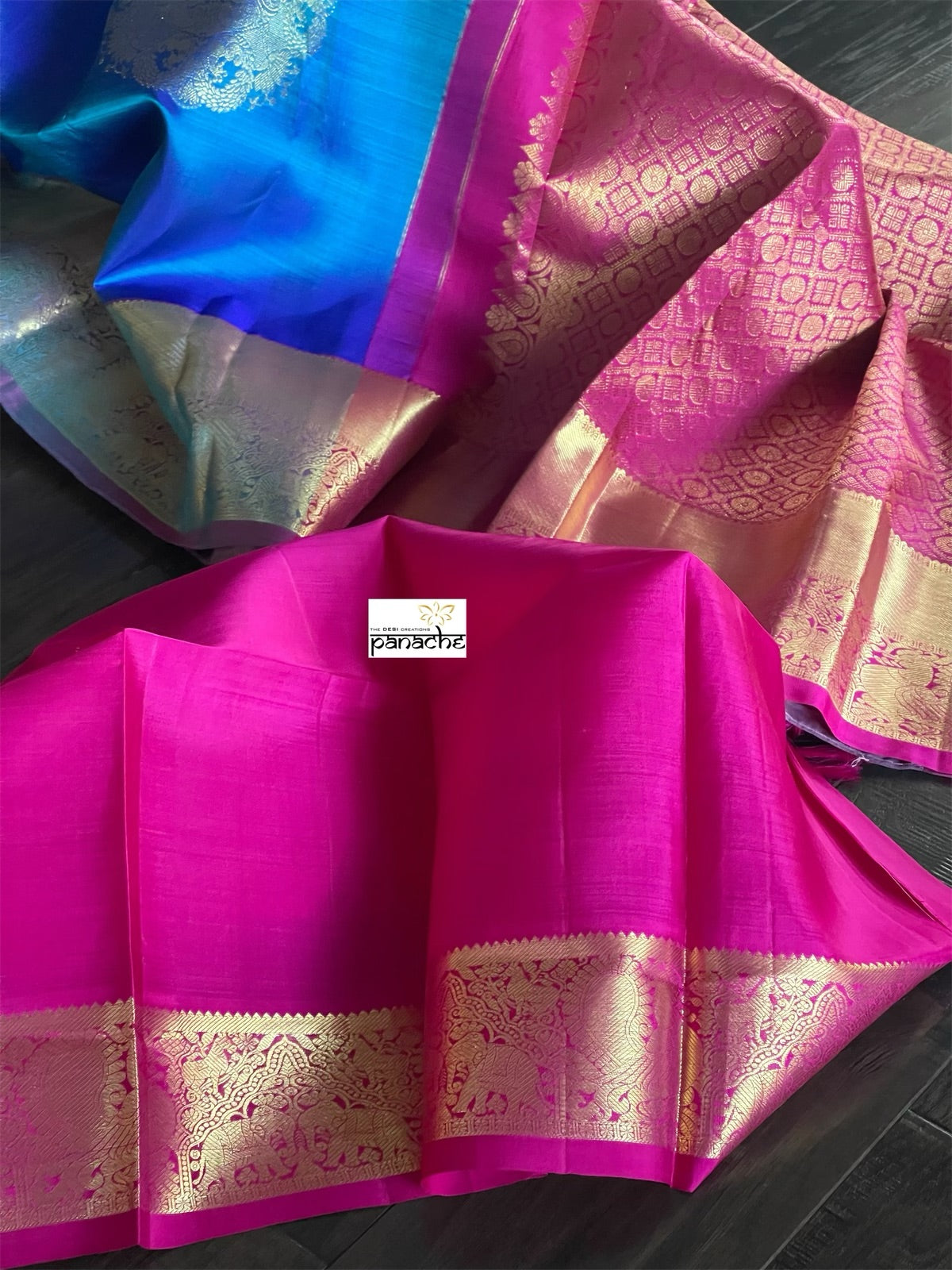 Silk Kanjivaram - Blue Dual Shaded