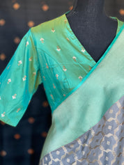 Designer Blouse - Green Dual Shaded