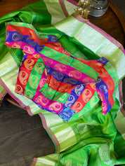 Designer Blouse - Green Paisley Multi color