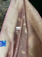 Khaddi Tussar Banarasi -  Dusty Pink