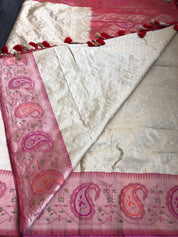 Katan Silk Banarasi - Golden Sandalwood Maroon Paithani