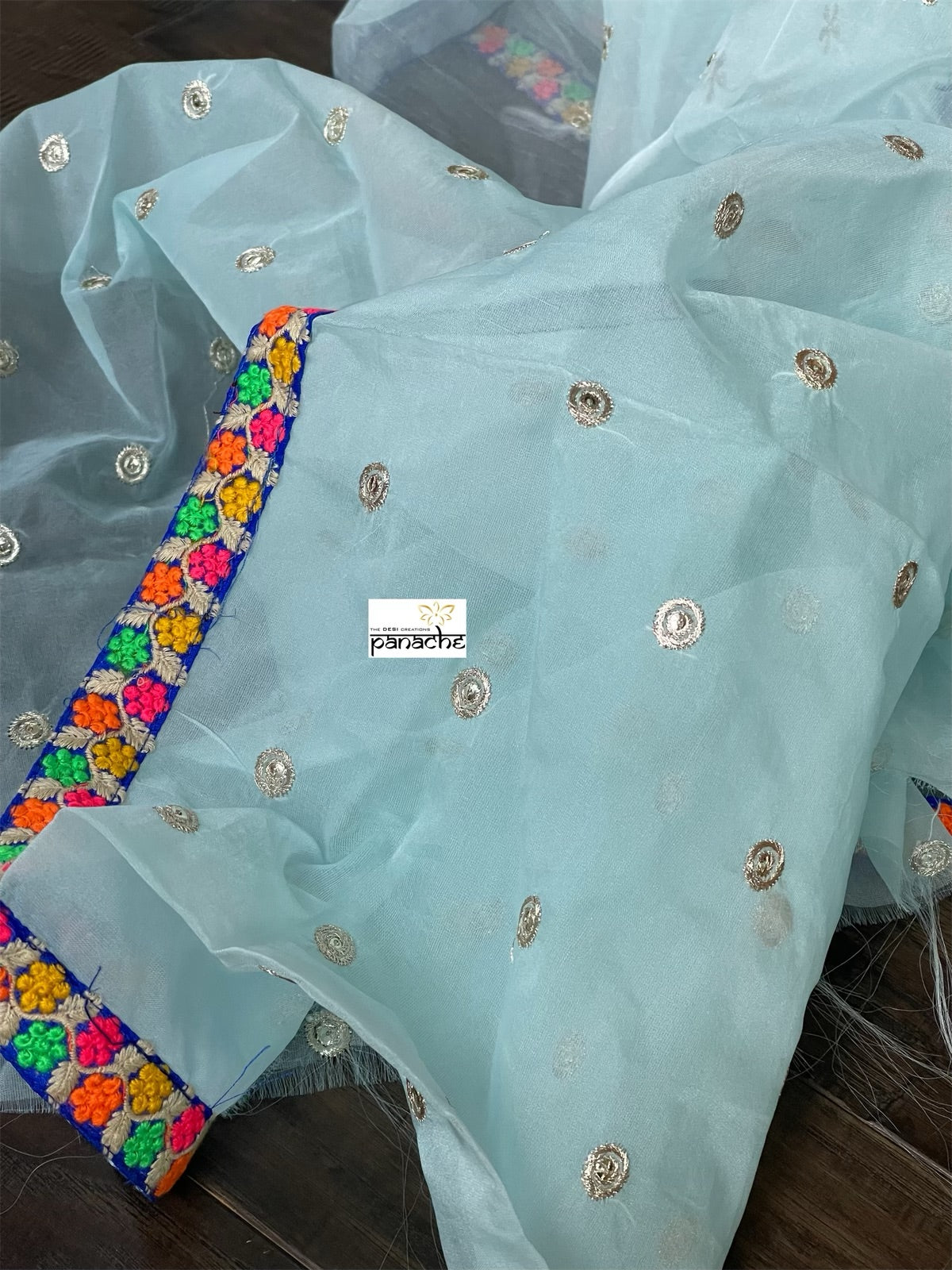 Designer Organza - Light Aqua Blue