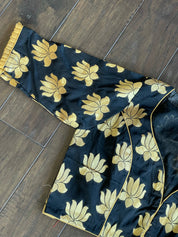 Designer Blouse - Black Lotus