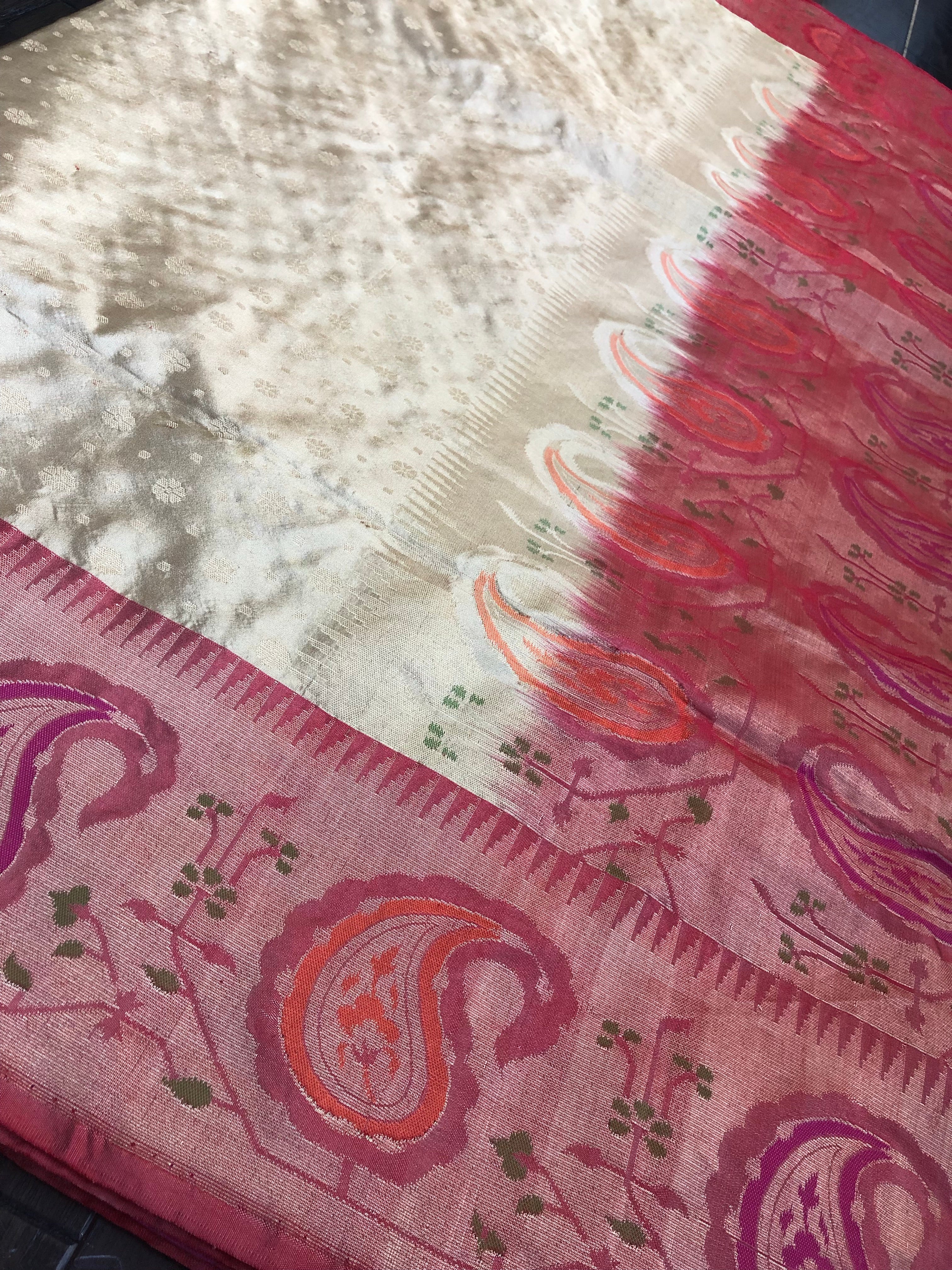 Katan Silk Banarasi - Golden Sandalwood Maroon Paithani