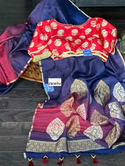 Designer Blouse - Red Golden Zari