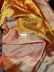 Katan Silk Tanchui Banarasi - Mustard Yellow Antique Zari