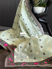 Designer Cotton Silk - Pista Green Brown