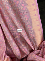 Silk Patola Banarasi - Light Thulian Pink Meenakari
