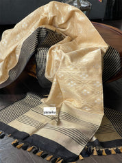 Tassur Silk Banarasi - Beige Golden Black