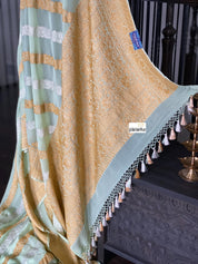 Pure Khaddi Georgette Banarasi - Light Mint Kadwa