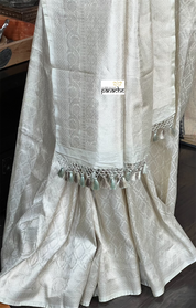 Pure Silk Brocade Kadhua Banarasi - Pale Pista Green