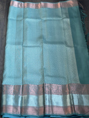 Silk Kanjivaram - Teal Grey