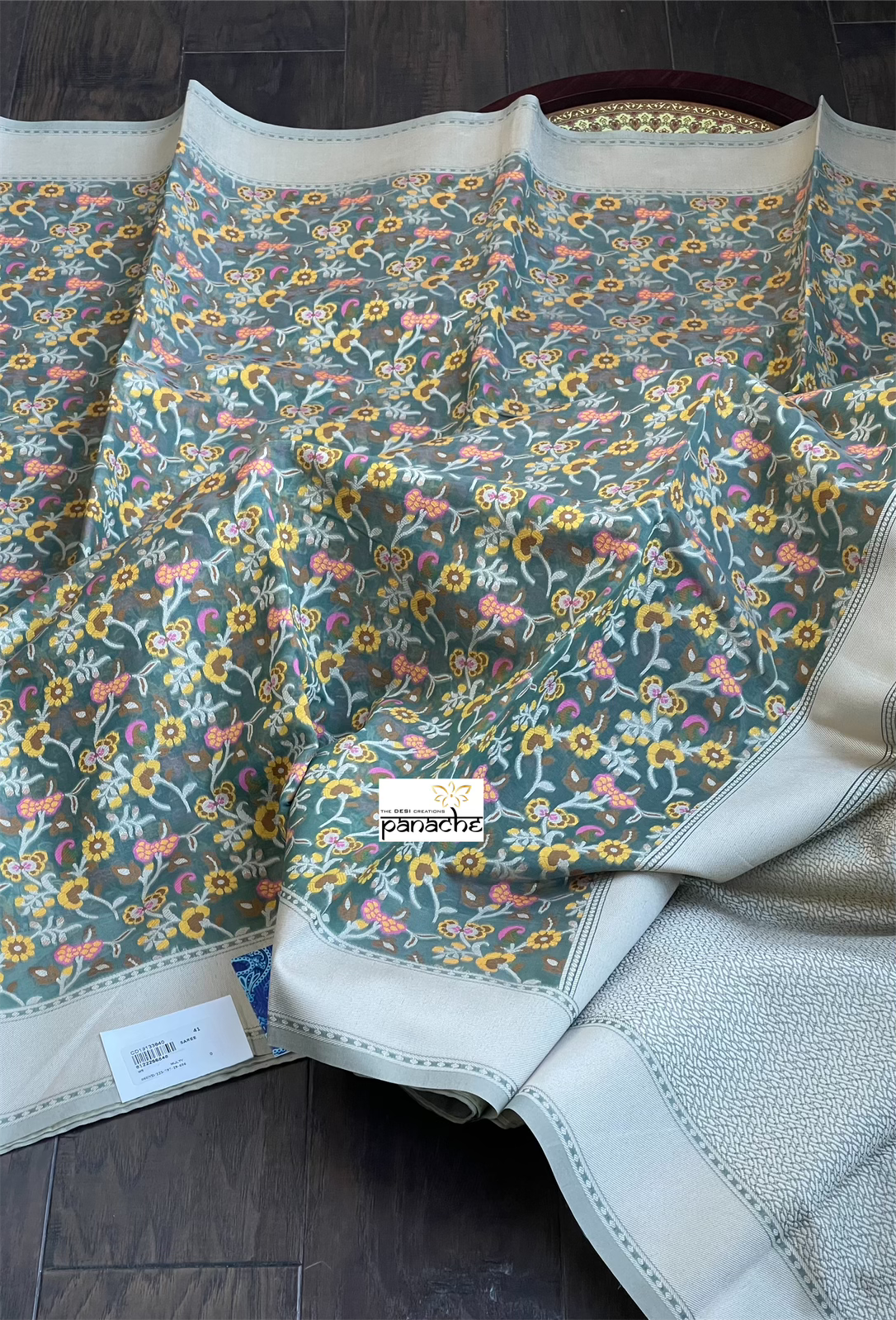 Kora Resham Woven - Sage Grey