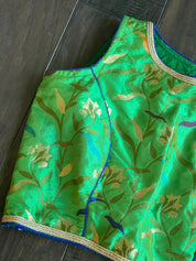 Designer Blouse - Green Blue Meenakari