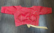 Designer Blouse - Red Zari Motifs