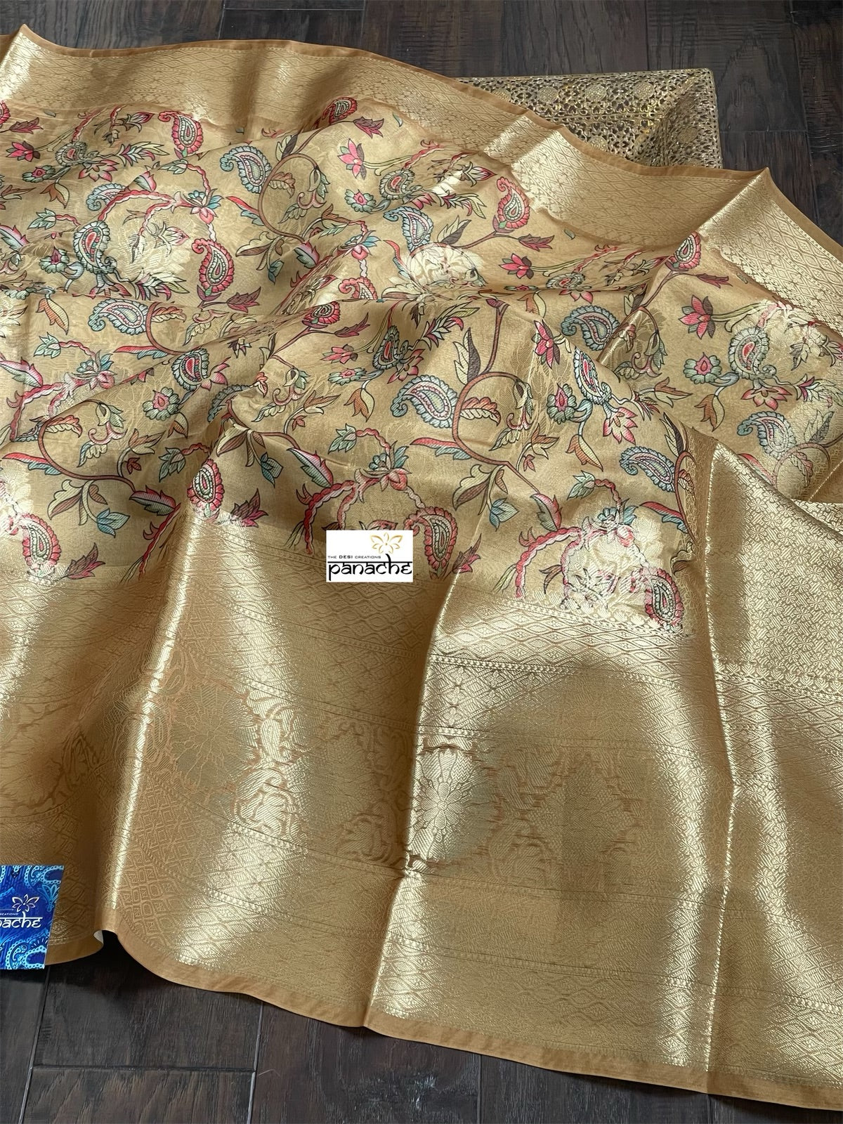 Soft Tissue Chiniya Silk - Beige Ochre