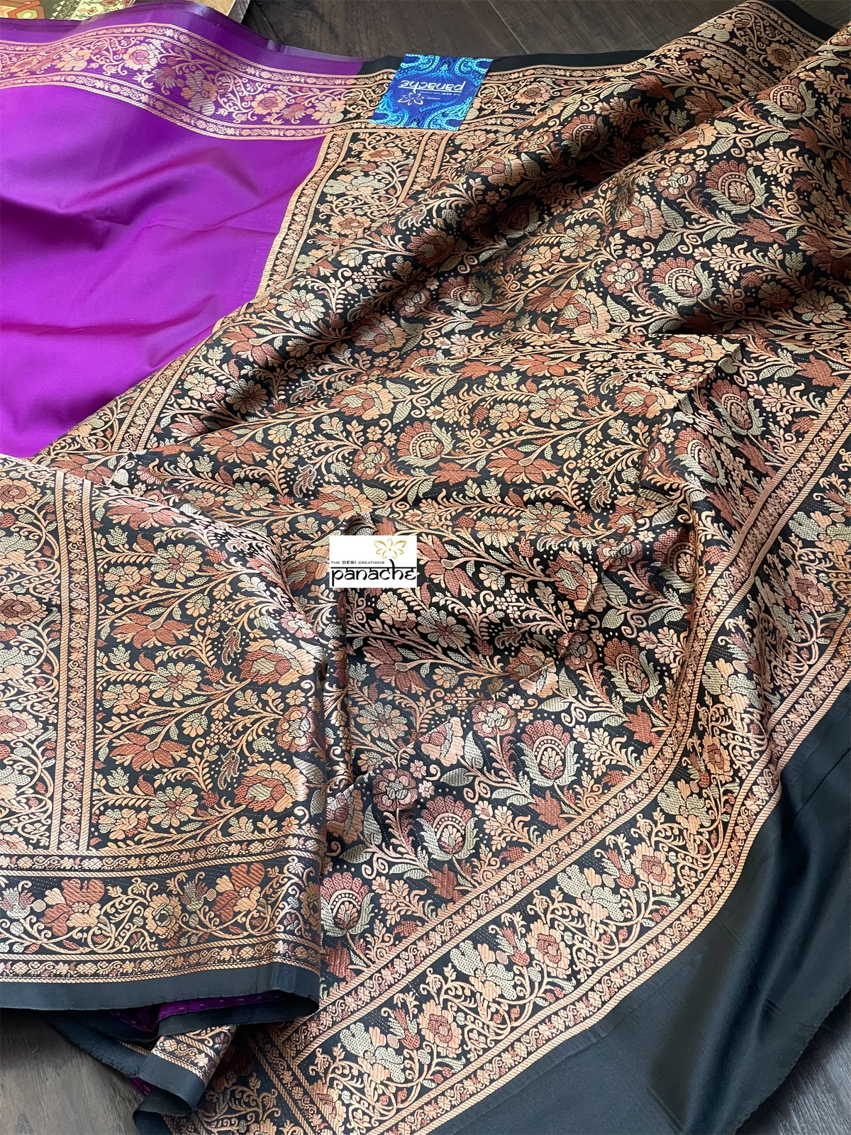Soft Silk Woven - Purple Black