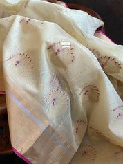 Chanderi Silk Cotton - Light Cream Yellow