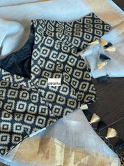 Designer Blouse - Black Beige
